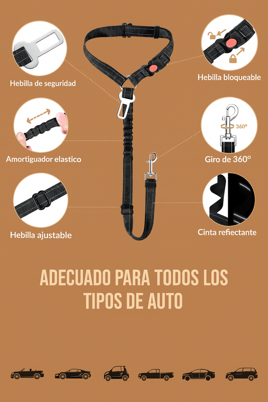 Cinturón de seguridad con sistema anti-tirones.