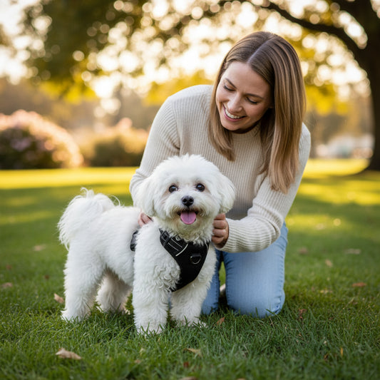 Arnés de seguridad para coche y paseo para perro, ajustable transpirable y seguro